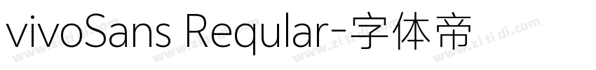 vivoSans Reqular字体转换